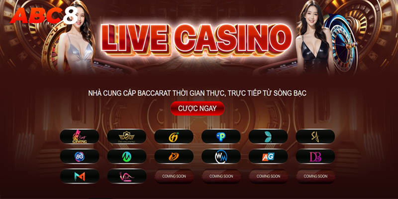 Sảnh casino ABC8 đa dạng